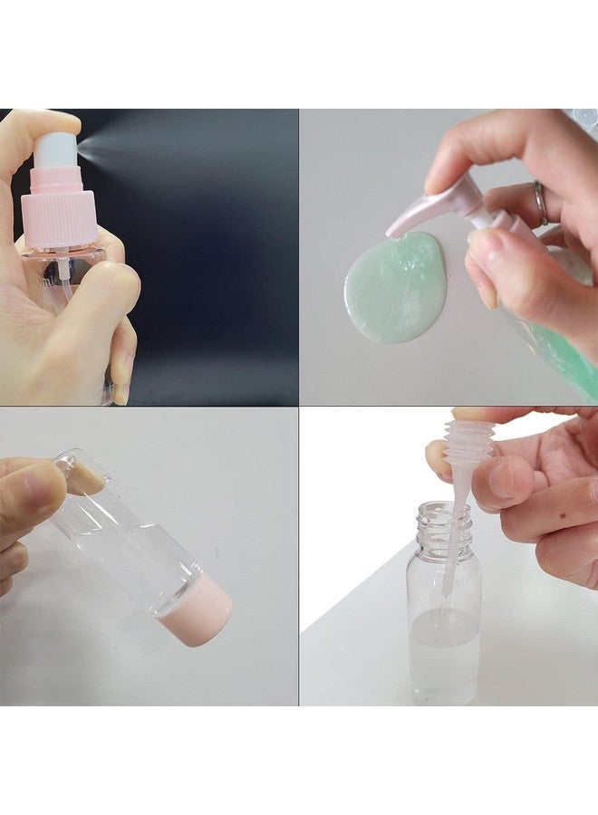 Ruby Face Rubyface Travel Bottles Kit Travel Cosmetics Bottles Set, 5 Pcs Set Portable Multipurpose Cosmetics Toiletries Travel Refillable Bottles - for Storing Shampoo, Gel, Cream Jars, Lotion Dispenser - Image 4