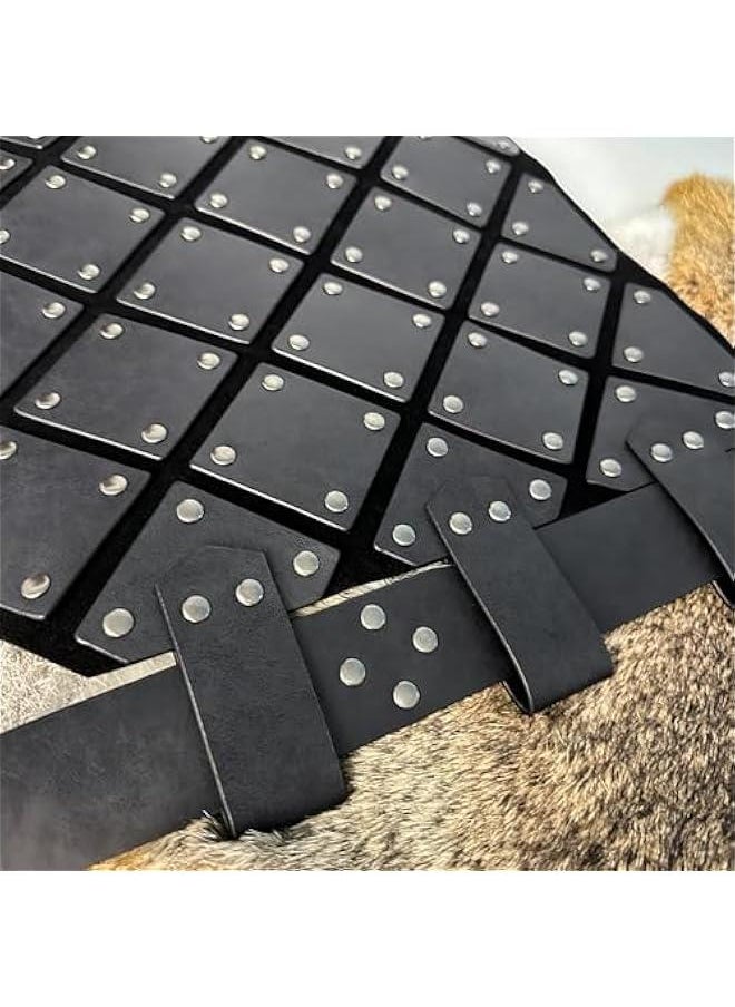 Generic - Medieval Faux Leather Thigh Armor, Retro Double Sides Waist Armor with Belt, Mercenary&Knights Skirt Armor for LARP - Image 1