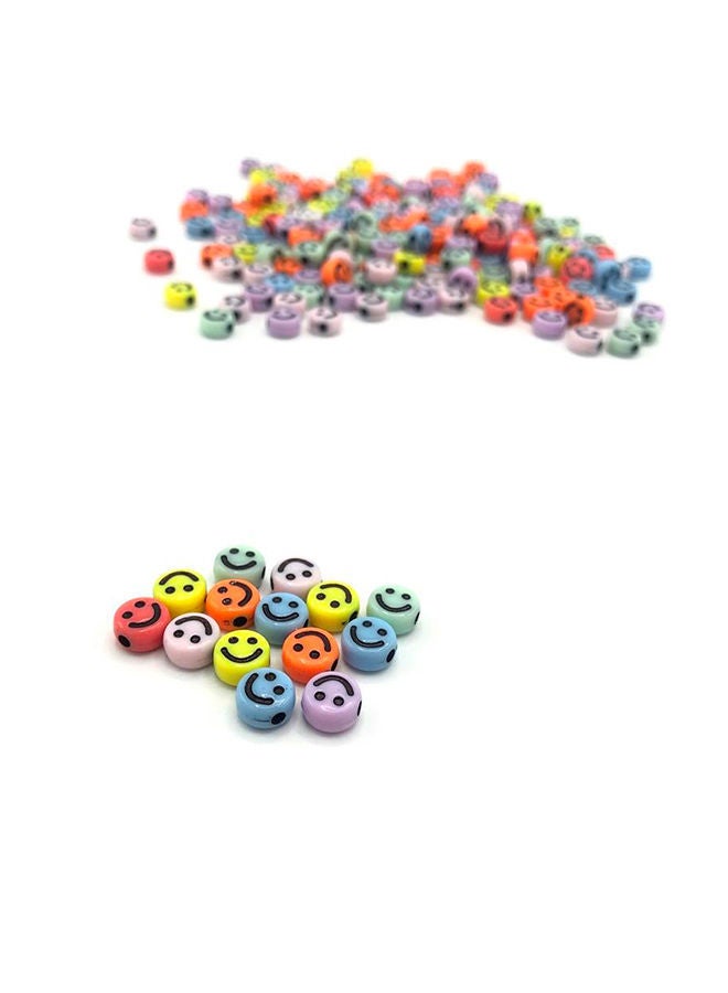 نيبمينينت مجموعة خرز دائري بتصميم وجوه تعبيرية مبتسمة يمكنك صنعها بنفسك مكونة من 1900 قطعة 0.4x0.7سم - Image 2