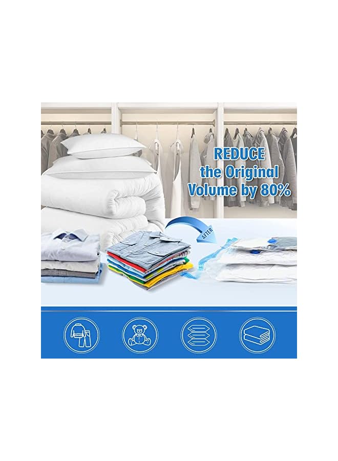 Monoptilon أكياس تخزين مفرغة من الهواء مع مضخة شفط وأكياس موفرة للمساحة للسفر وأكياس ضغط مفرغة من الهواء للبطانيات والملابس والوسائد واللحاف - Image 3