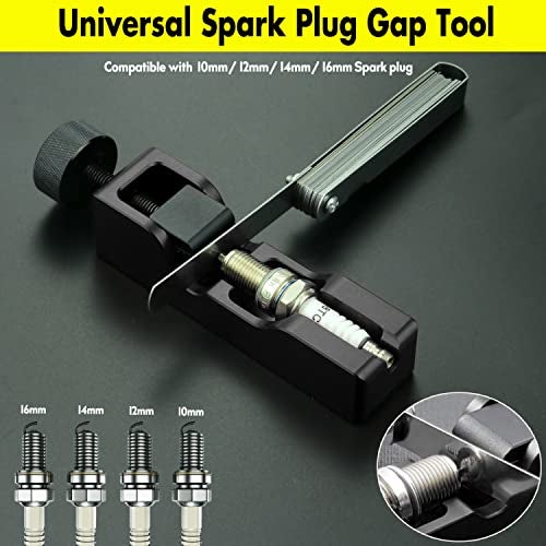 Bentolin أداة قياس فجوة شمعات الإشعال العالمية بنتولين مع مقياس الإحساس متوافقة مع معظم شمعات الإشعال 10mm 12mm 14mm 16mm (أسود) - Image 2