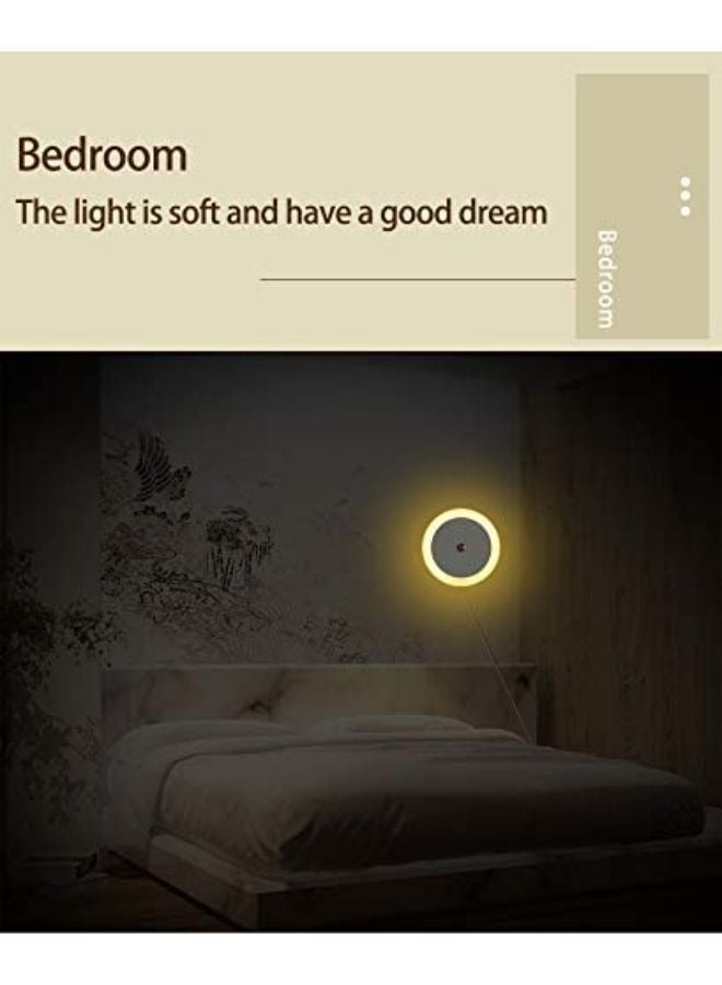 إيزي لايف مصباح دائري ليلي LED-Wall (Plug-in) ، مستشعر ذكي من الغسق إلى الفجر ، مصابيح ليلية أوتوماتيكية ، مناسبة لغرفة النوم والحمام والمرحاض والسلالم والمطبخ والمدخل - قابس المملكة المتحدة  - Image 4