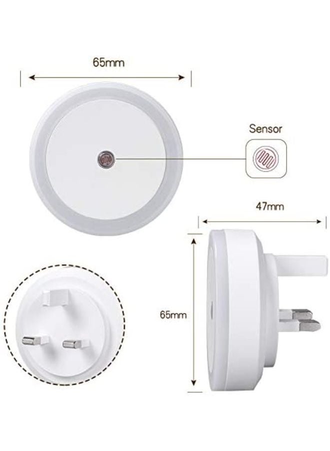 إيزي لايف مصباح دائري ليلي LED-Wall (Plug-in) ، مستشعر ذكي من الغسق إلى الفجر ، مصابيح ليلية أوتوماتيكية ، مناسبة لغرفة النوم والحمام والمرحاض والسلالم والمطبخ والمدخل - قابس المملكة المتحدة  - Image 2