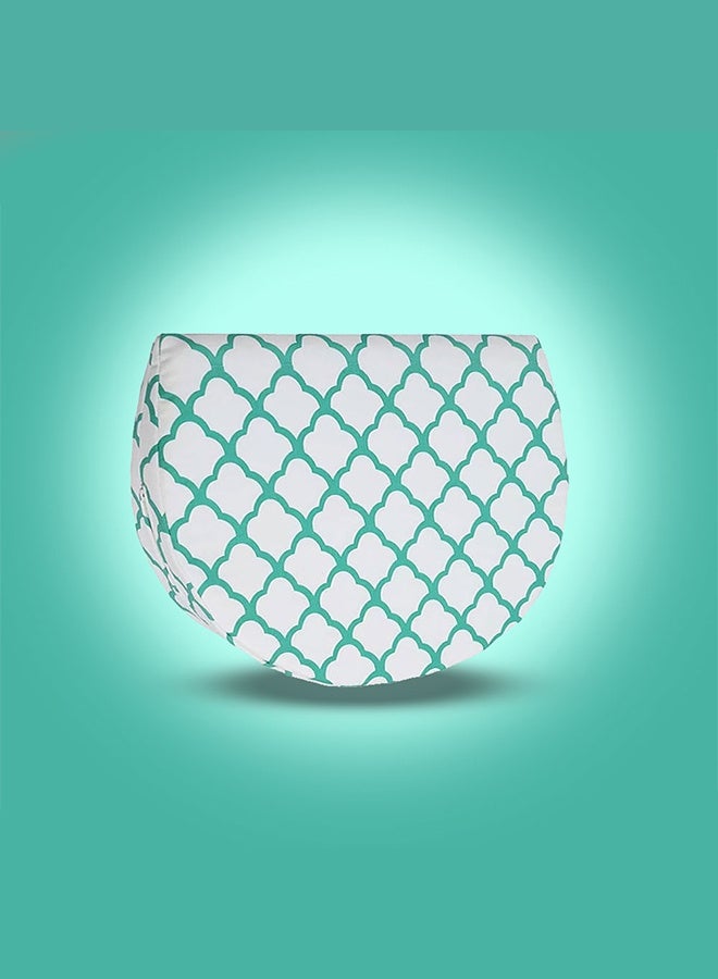 CATANES Pregnancy 1 Pack Pillow Wedge For Sleeping belly Support, Maternity Wedge Pillow White Green - Image 5