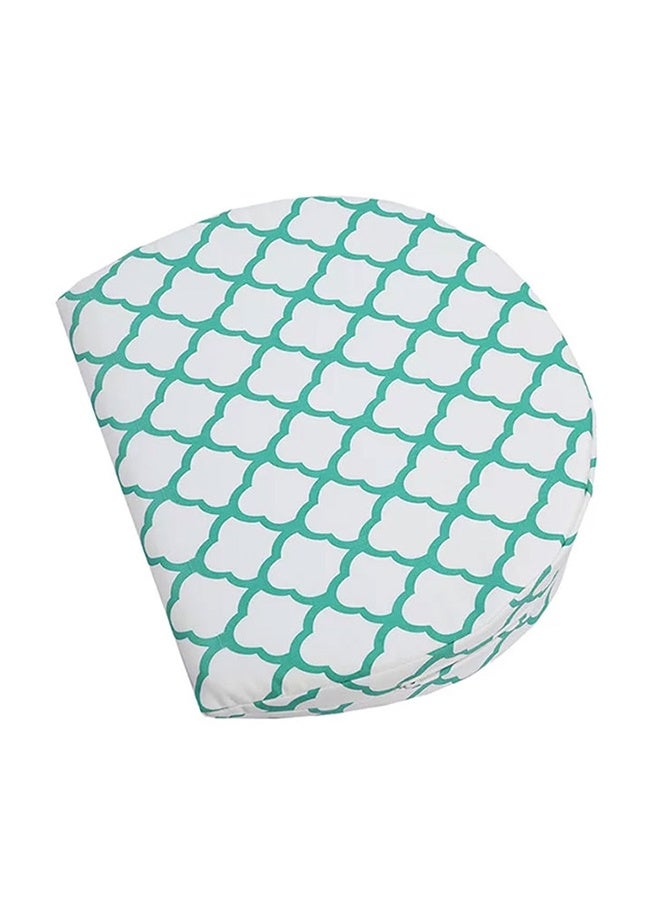 CATANES Pregnancy 1 Pack Pillow Wedge For Sleeping belly Support, Maternity Wedge Pillow White Green - Image 1