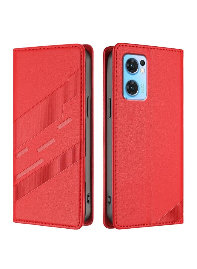 S-TOP Case For OPPO Find X5 Lite Embossed Multi-functional Wallet Retro Leather Phone Case - Image 2