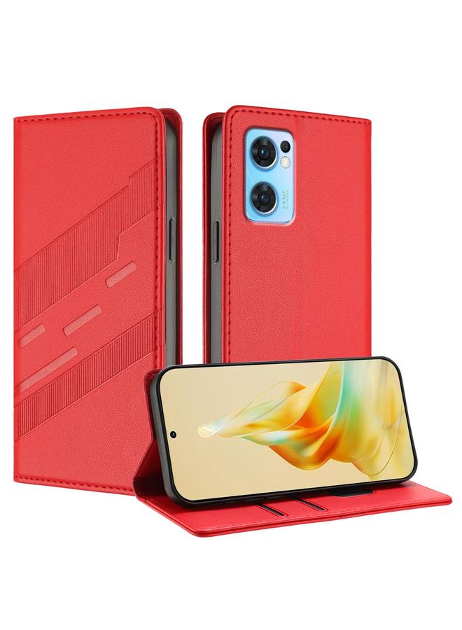 S-TOP Case For OPPO Find X5 Lite Embossed Multi-functional Wallet Retro Leather Phone Case - Image 1