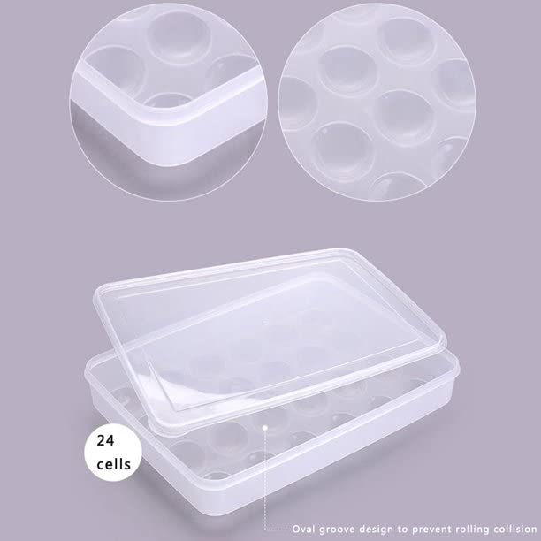 FYCAN Egg Holder Eggs Dumpling Box Refrigerator Food Storage Box Container SpaceSaving Eggs Boxes for Refrigerators Tableware Kitchen Cabinets Camping and Picnics - Image 4