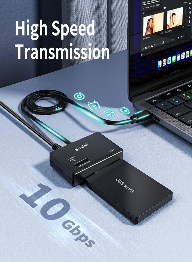 SUIDEK M.2 NVMe SSD Enclosure Adapter, Type-C 10Gbps to M.2 and SATA Hard Drive Reader, External M2 PCIe NVMe SSD Enclosure Compatible with (M Key & M+B Key) Any Size and 2.5"/3.5" SATA Solid State - Image 3