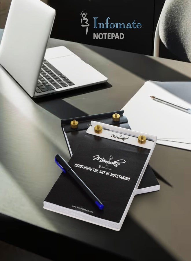 Infomate Memoko Premium Notepads for Professionals, Personal use and Gifting purposes, Ruled (Black Lines) - Image 5