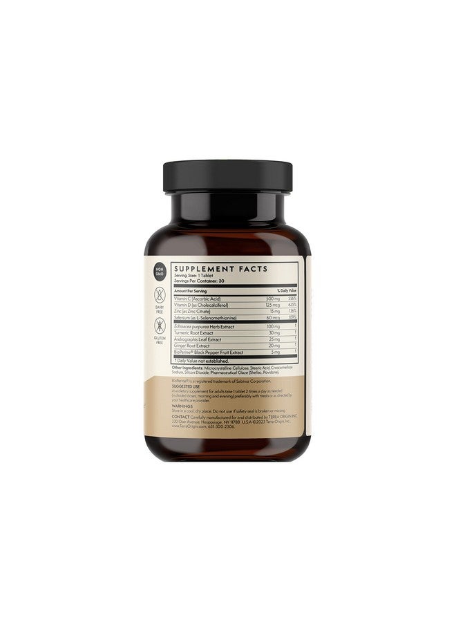 TERRA ORIGIN Immunity Boost Tablets | 9 in 1 Immune Support Supplement for Adults | with Antioxidant Vitamin C | 30 Count - Image 2