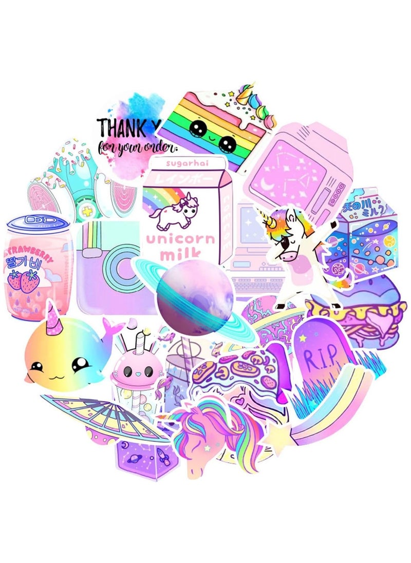 Home Smart Home Smart Neon Light 50 Pcs Stickers Decorative Label for Laptop Luggage Skateboard Guitar and more Vinyl Waterproof Stickers  - Image 1