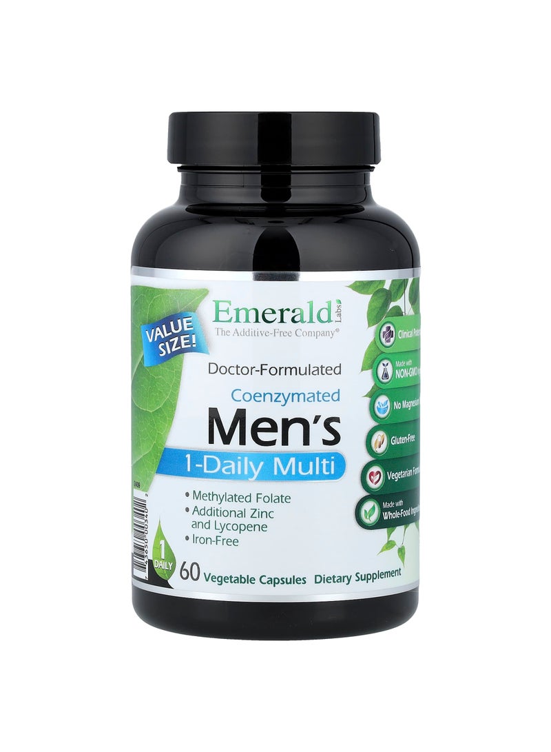 Emerald Laboratories Coenzymated Men's 1-Daily Multi, 60 Vegetable Capsules