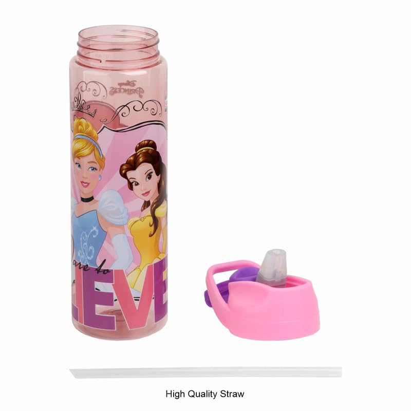 SKi Homeware SKI GLIDE Sipper Water Bottle 800 ML, for School, Sports, Trek, Travel | Teens and Kids of all age groups | 800 ML, Leakproof, Light Weight, Pop-up Sipper with Handle| Character Merchandise | Princess - Image 3