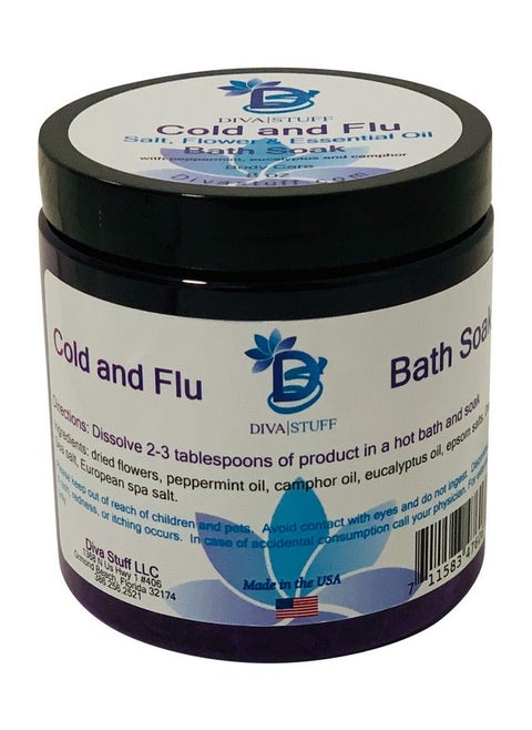Cold And Flu Season Bath Tea Soak With Epsom Salts Dried Flowers And Essential Oils