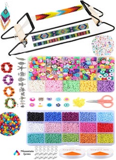 Frame Bead Loom Kit for Beaded Bracelets Earrings Belts Making Includes Seed Beads