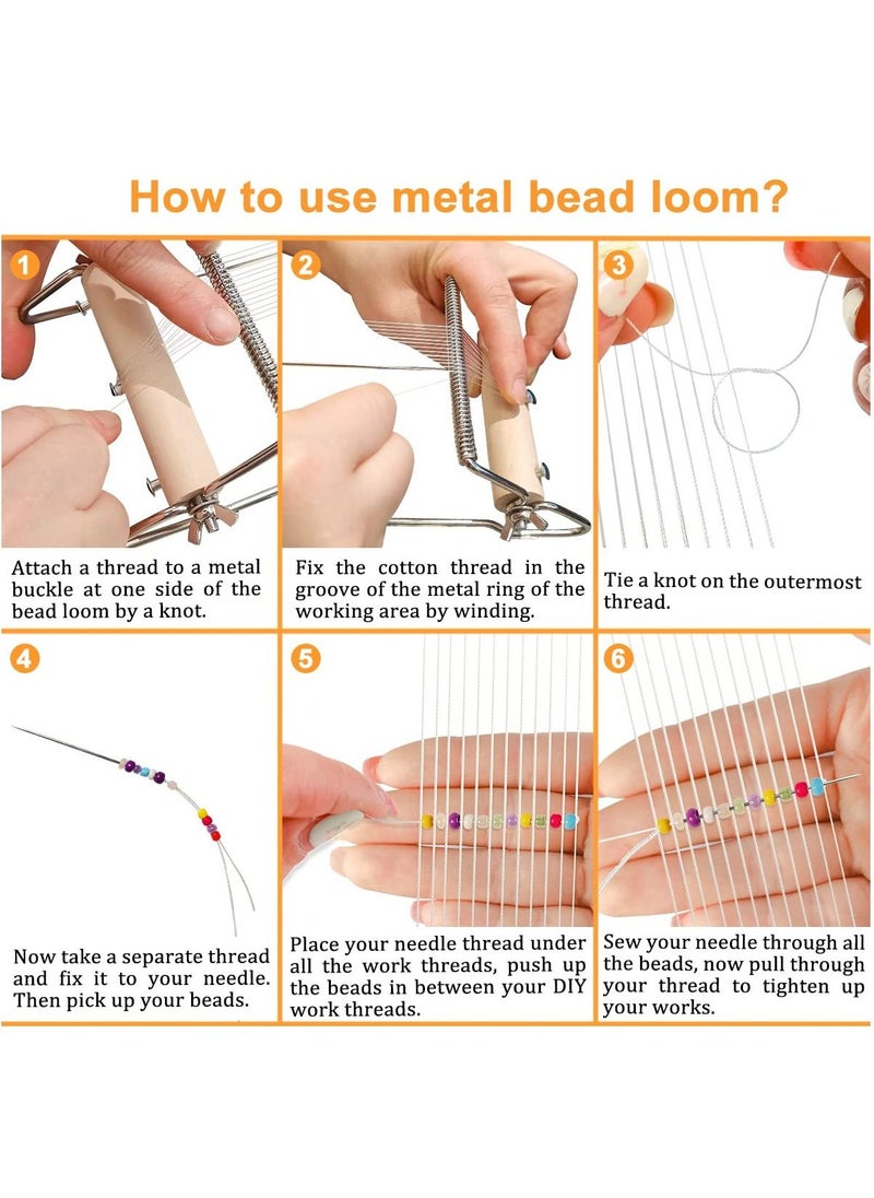 Mountain Gems - Frame Bead Loom Kit for Beaded Bracelets Earrings Belts Making Includes Seed Beads - Image 1