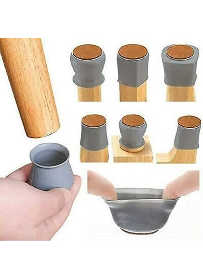 Gopinath Autolink Gopinath Autolink 4 Pcs Anti Slip Chair Leg Cover Table Chair Leg Silicone Cap Pad Furniture Table Feet Cover Floor Protector NonSlip Reduce Noise Table Chair Foot Protection with Pad  - Image 3