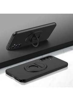 Case Cover For Samsung Galaxy A24 Magsafe Hidden Fold Holder Full Coverage Shockproof Phone Case Black