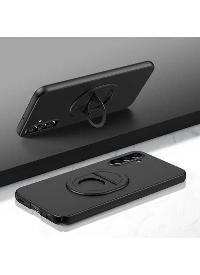 Generic - Case Cover For Samsung Galaxy A24 Magsafe Hidden Fold Holder Full Coverage Shockproof Phone Case Black - Image 1