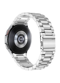 O Ozone Metal Band For Samsung Galaxy Watch 7 6 5 4 FE 40mm 44mm 45mm/Galaxy Watch 6 4 Classic 43mm 47mm 42mm 46mm Stainless Steel Replacement Strap - Silver  - Image 1