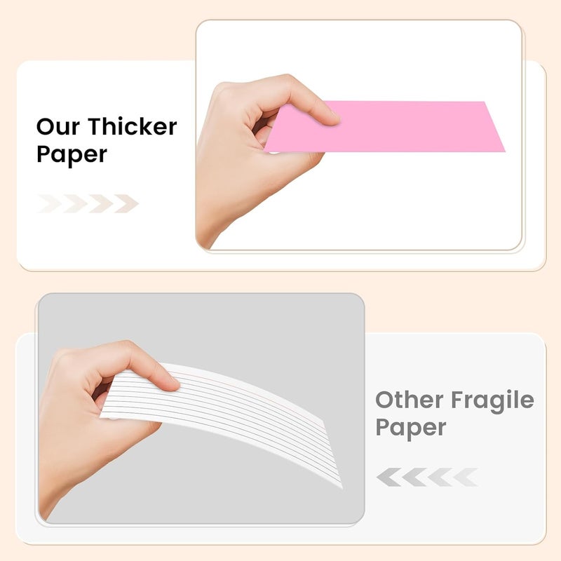 Ciphyfee Index Cards 3x5 Inch, 300sheets, Flash Cards, Blank Pink Note Cards Paper For Studying, Schools Supplies, College, Office And Home Organization, Note Taking Supplies - Image 4