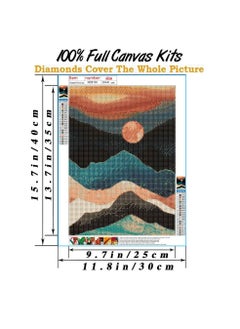 Y&D Diamond Painting Mountain Kit, Art Kits for Adults,Abstract Scenery Paint with Diamonds Round Gift Wall Decor (12x16") (Mountain)  - Image 4