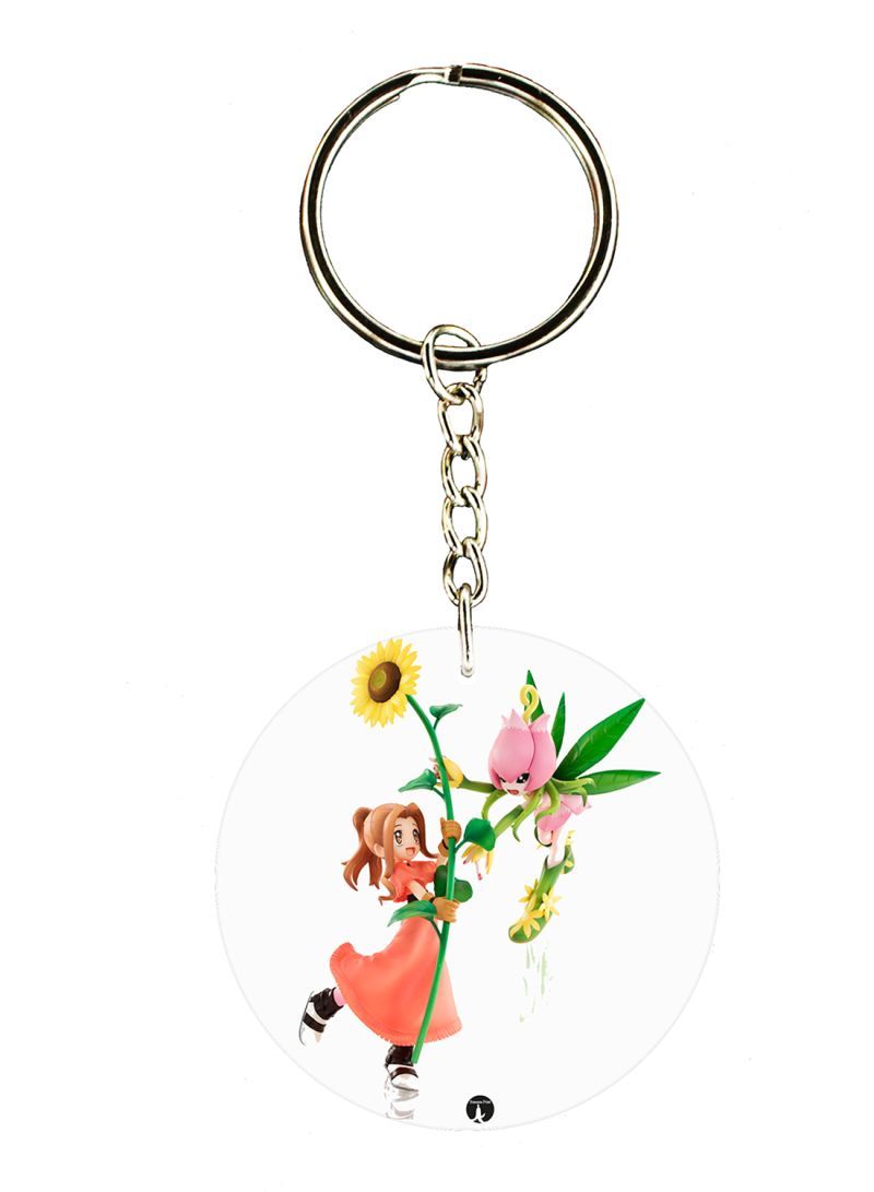 RKN Anime Digimon Double Side Printed Keychain