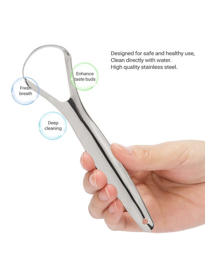 Tongue Scraper,For Adults, Fresh Breath Tongue Cleaner Oral, Made of High Quality Stainless Steel, Help Eliminate and Prevent Bad Breath, Improve Your Confidence By Having Fresher Breath 3 Pcs - Image 4