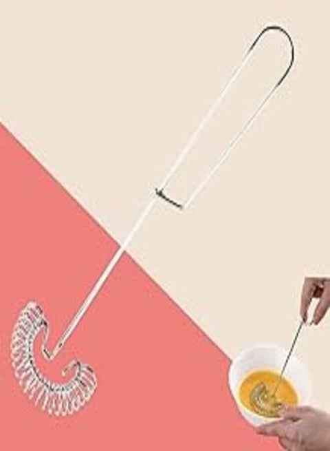 10 Inch Stainless Steel Whisk Racket, Semi-Automatic Squeeze Wire Racket, Rotating Racket Whisperer and Mix, Hand Egg Racket for Cooking, Whisk and Stirring