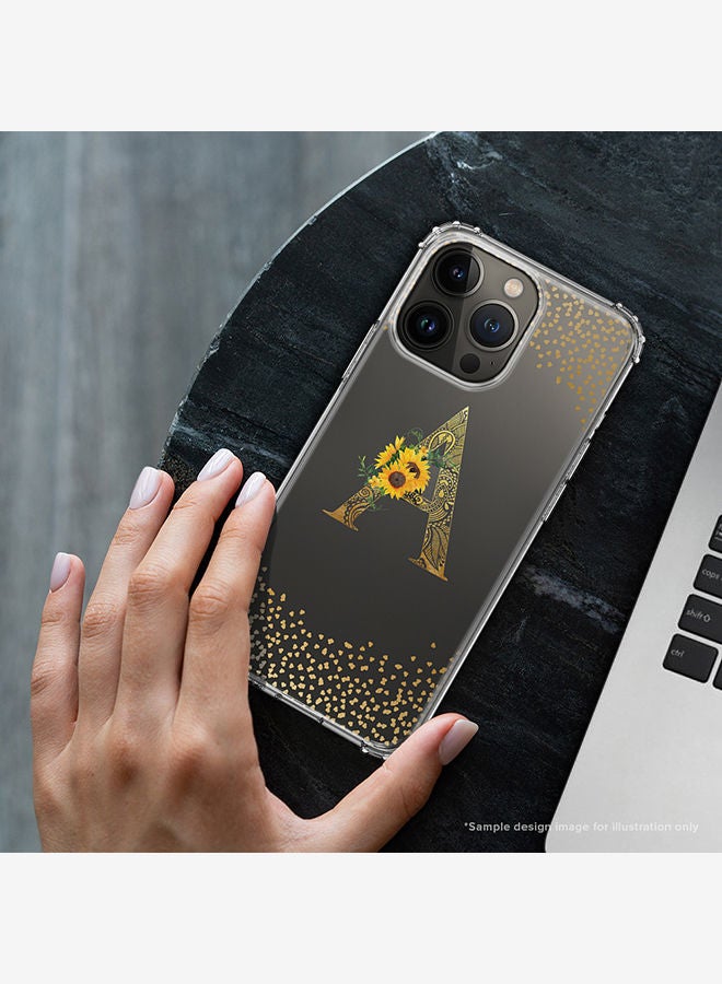 Stylizedd Monogram Design Classic Clear Cover for Apple iPhone 13 Pro Case Soft TPU Gel Thin Transparent Flexible Cover - L - Image 2