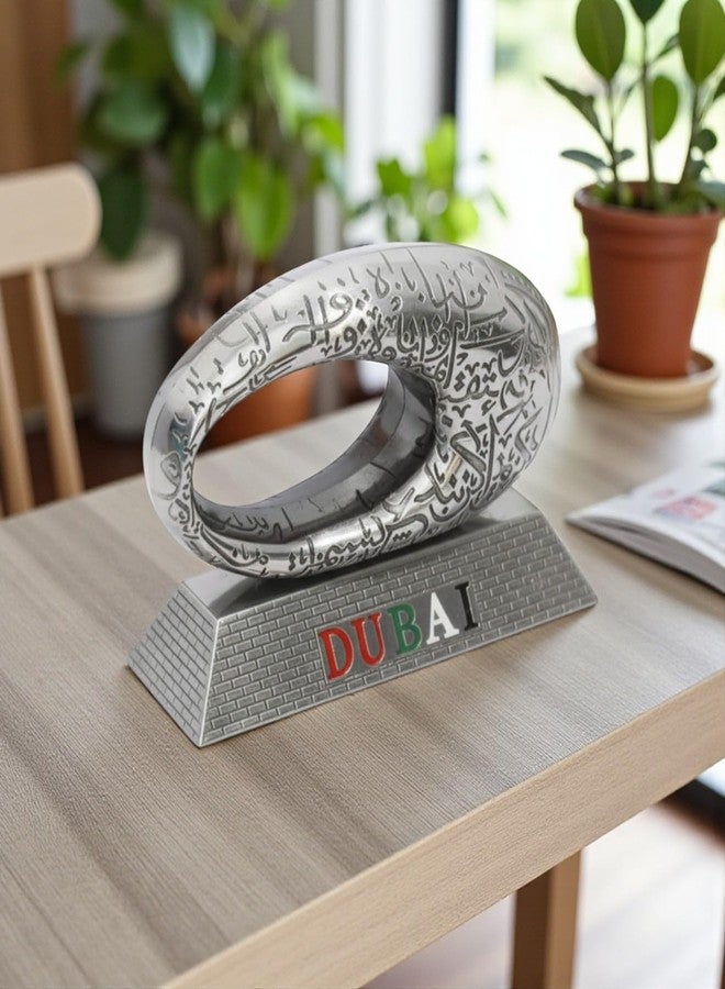 ascension World Famous Building The Museum of The Future Antique Showpiece for Home, Office, Study Table, Desk, Decoration Accessories Dubai Museum of The Future Souvenir Model Gift Item (Silver) - Image 2