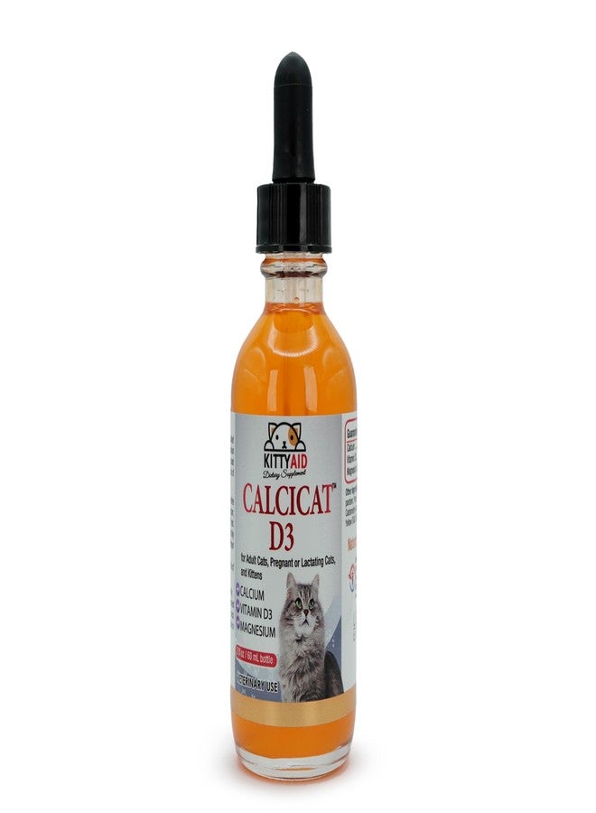 مكمل غذائي Calcicat D3 من شركة Interfarma Corp | عظام صحية للقطط، ومكمل لدعم المفاصل للقطط | مع الكالسيوم وفيتامين D3 وكبريتات المغنيسيوم | بنكهة البرتقال، قطرات للأطفال. - Image 2