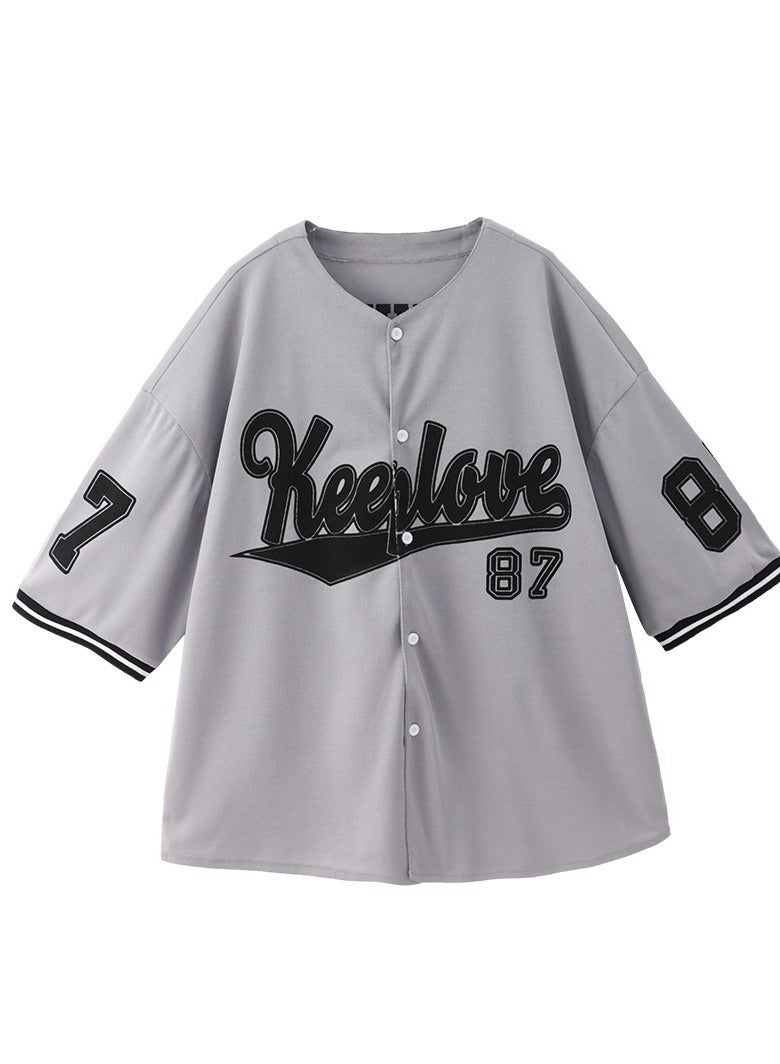 Kids Jazz Dance Costume Baseball Jacket Coat