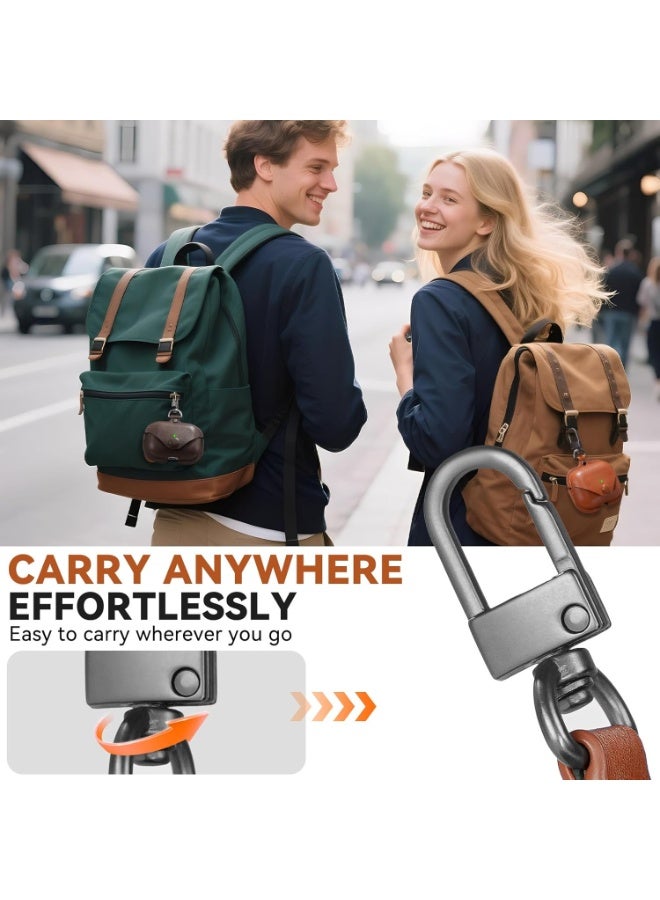 for Airpods Pro 3 Case Leather, Magnetic Automatic Lock for Airpods Pro 3 Case with Keychain & Cleaner Kit, Full Protective Leather Case Cover for Airpods Pro 3, Men Women (Dark Brown) - Image 5