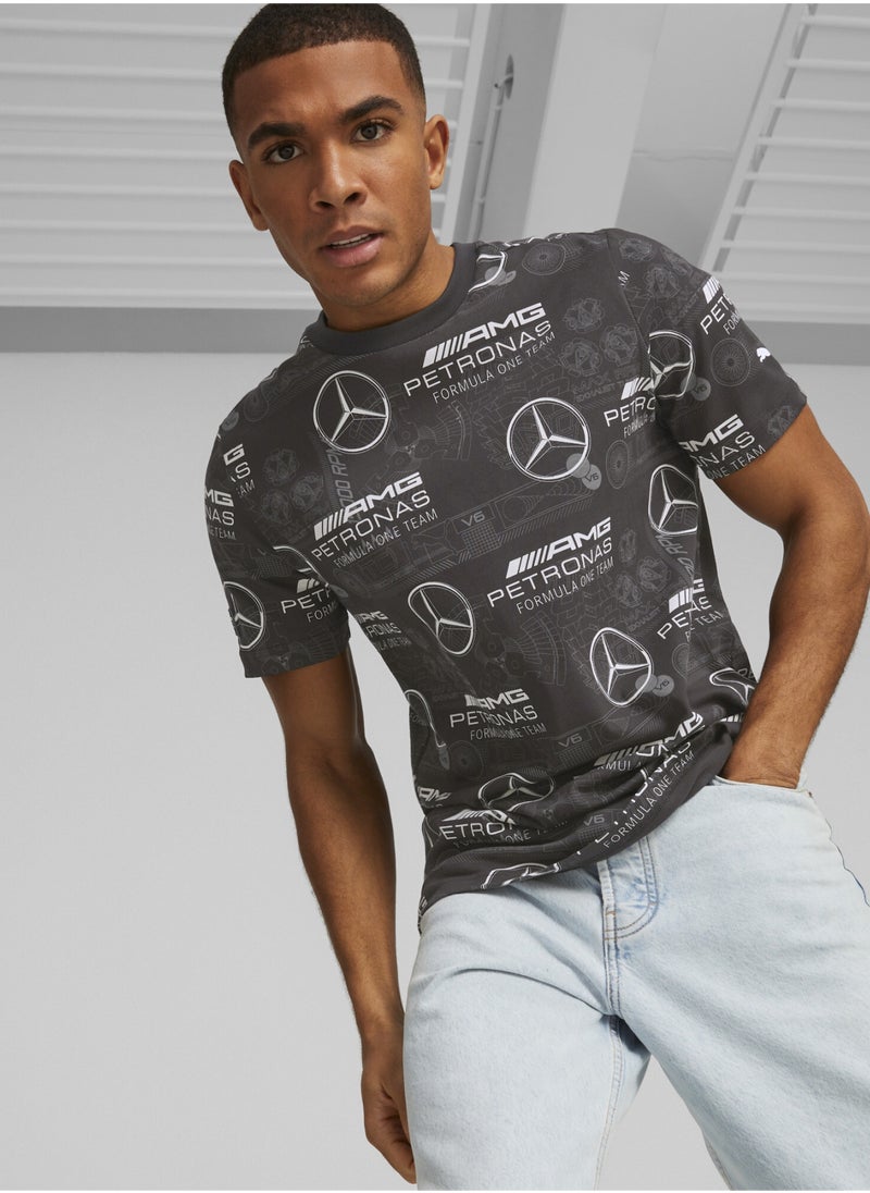 PUMA - Mercedes-AMG Petronas Motorsport Printed Mens Black T-shirt - Image 1