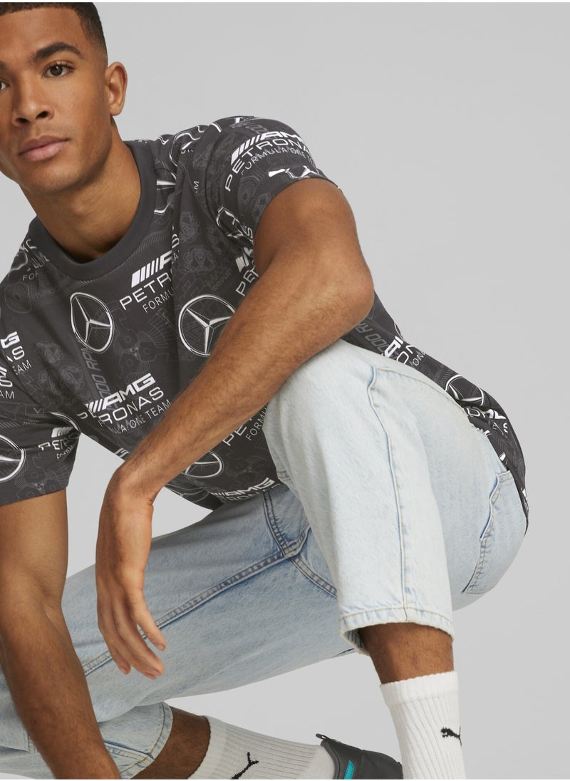 PUMA - Mercedes-AMG Petronas Motorsport Printed Mens Black T-shirt - Image 1