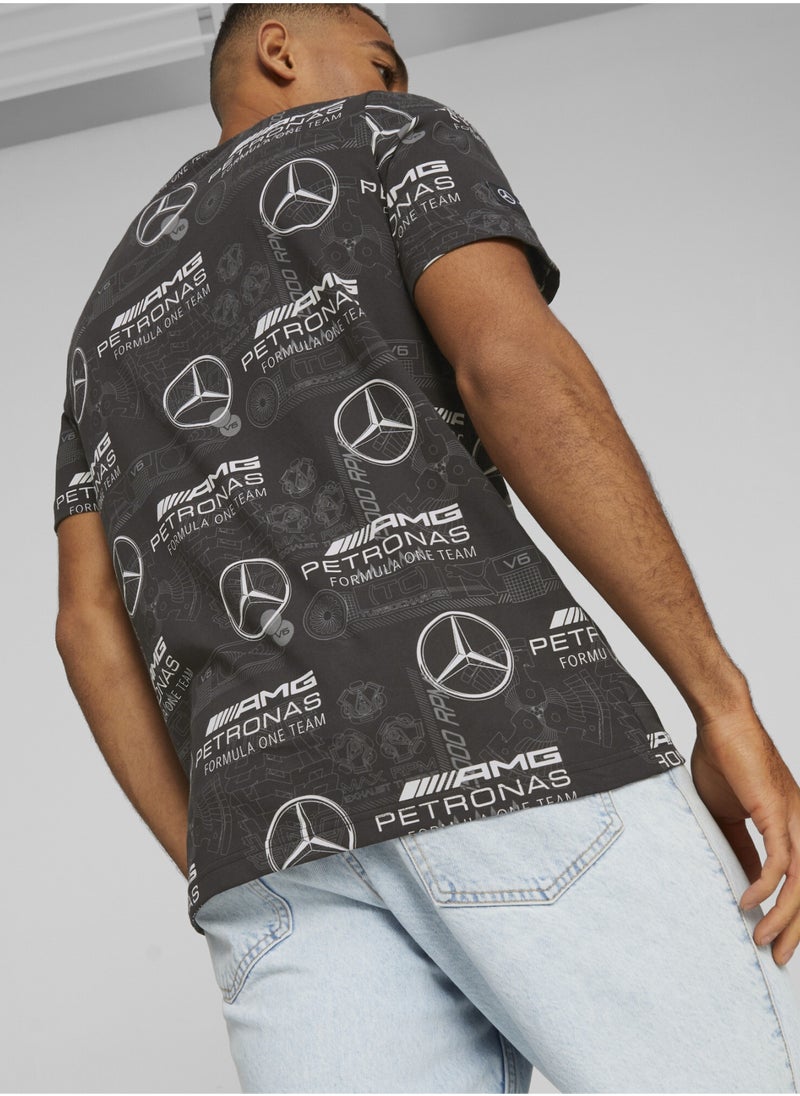 PUMA - Mercedes-AMG Petronas Motorsport Printed Mens Black T-shirt - Image 1