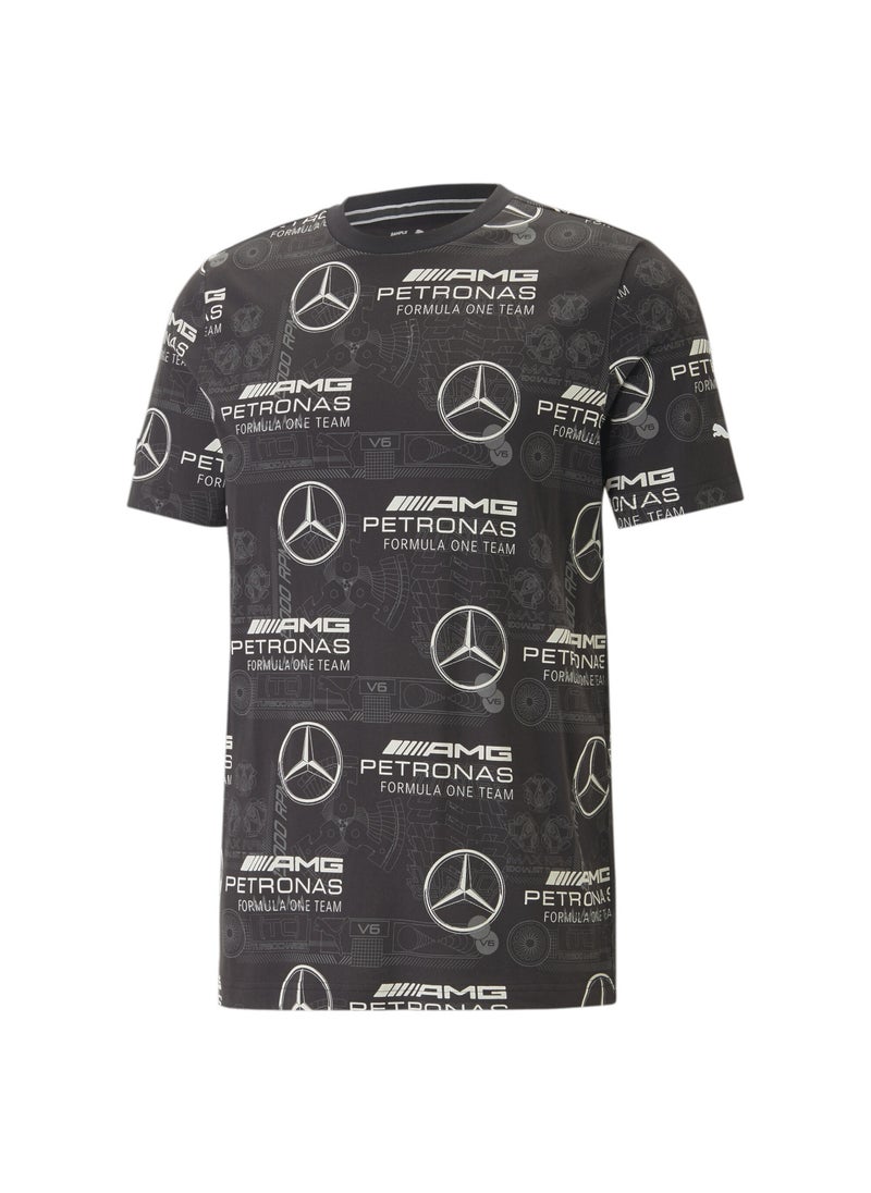 PUMA - Mercedes-AMG Petronas Motorsport Printed Mens Black T-shirt - Image 1