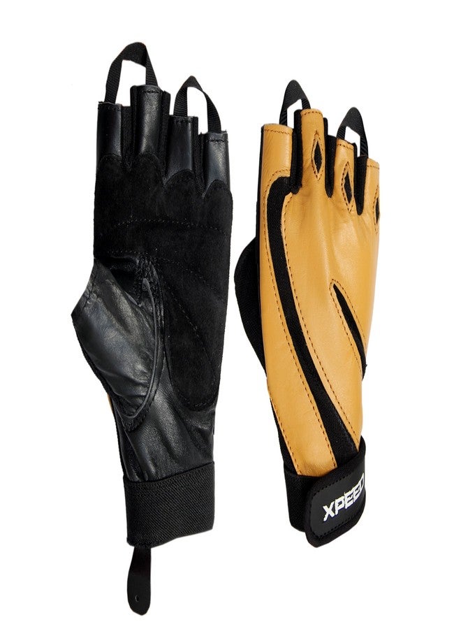 Massive Speed System XPEED Gym Fitness Glove Free Size for Men & Women Leather Weight Lifting Glove - Image 4