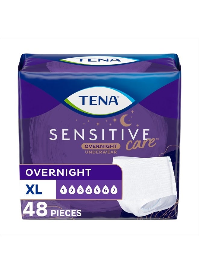 Tena Incontinence Underwear for Women, Overnight Absorbency, Intimates - X-Large - 48 Count  - Image 1