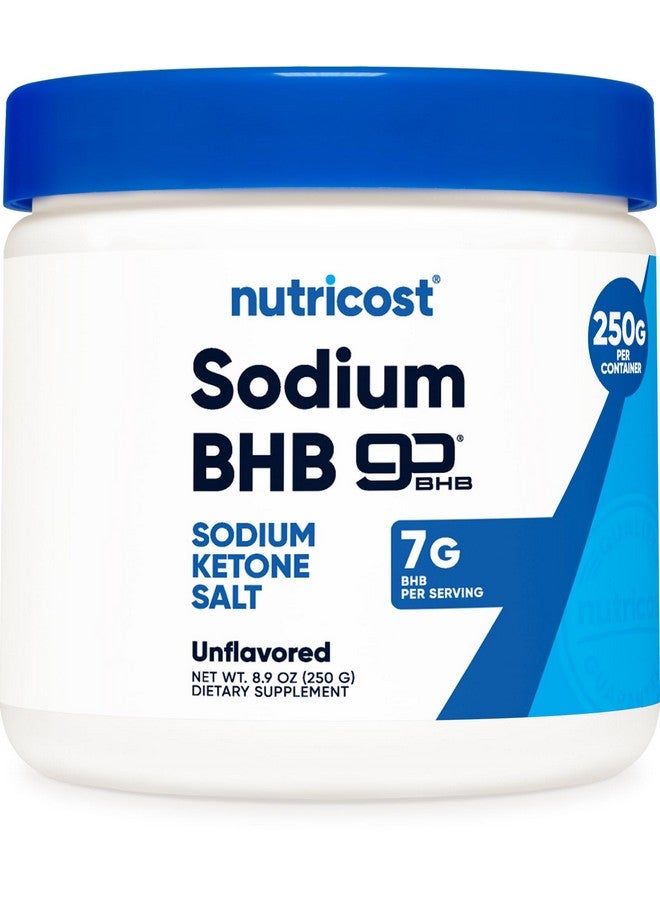 Nutricost مسحوق صوديوم BHB من نوتريكوست (250 جرام) بدون نكهة - مكمل كيتو، ملح بيتا هيدروكسي بيوتيرات - Image 1