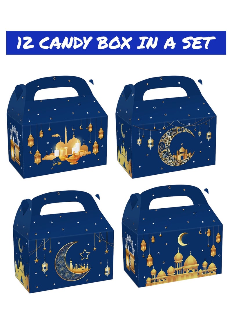 Highland 12 Piece Blue & Gold Eid Mubarak Candy Gift Box  - Image 4