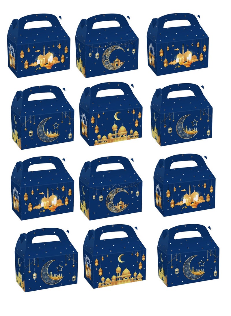Highland 12 Piece Blue & Gold Eid Mubarak Candy Gift Box  - Image 1