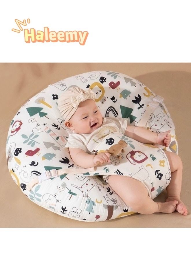 حليمي وسادة Baby Look Up and Lying، وسادة الرضاعة للرضاعة الطبيعية، وسائد الرضاعة الطبيعية الأصلية متعددة الوظائف ذات الحجم الكبير تمنح الأم والطفل المزيد من الدعم مع غطاء قطني قابل للإزالة - Image 1