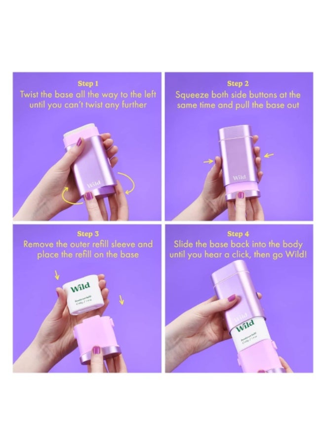 وايلد مزيل عرق طبيعي بري، جوز الهند والفانيليا، عبوة إعادة تعبئة، 40 جم - Image 2