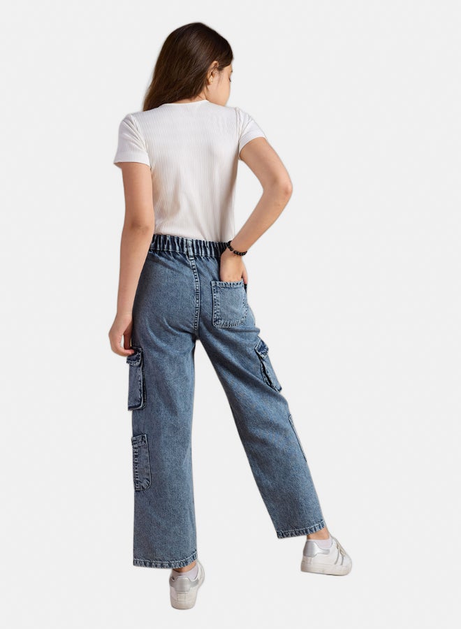 AMB Kidswear Girls' Wide Leg Jeans - Image 4