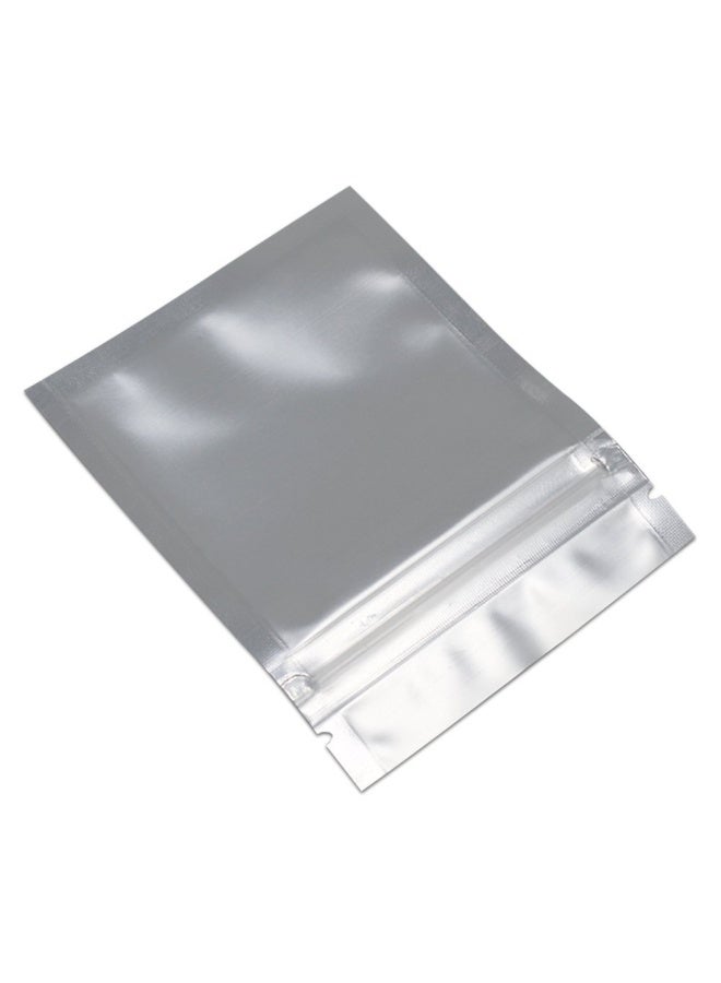 Ferenli 100 Pieces Mylar Food Storage Bag Zipper Lock Matte Aluminum Foil Airtight Bag With Front Window Plastic Packaging Pouch For Zip Flat Heat Seal Lock Resealable 7.5X10Cm 3X3.9 Inch White  - Image 5