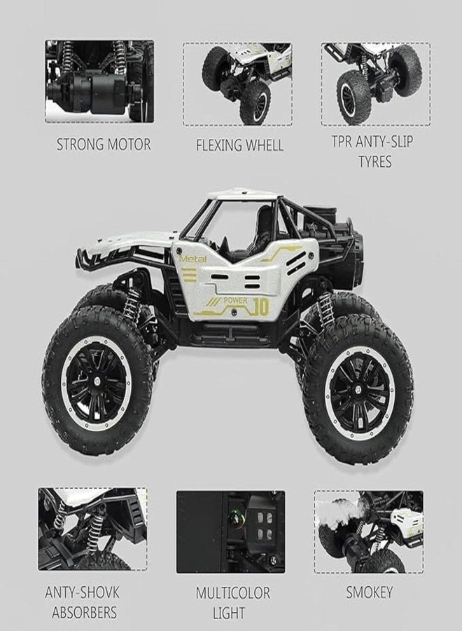 CRADIAX Remote Control Car for Kids with Mist Smoke Effect 2 Wd Monster Truck Climbing Rc Toy Vehicle Car for Boys and Girls - Multi Colour - Image 3