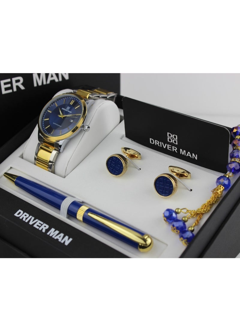 ووتش طقم ساعه رجالي مكون من أربع قطع